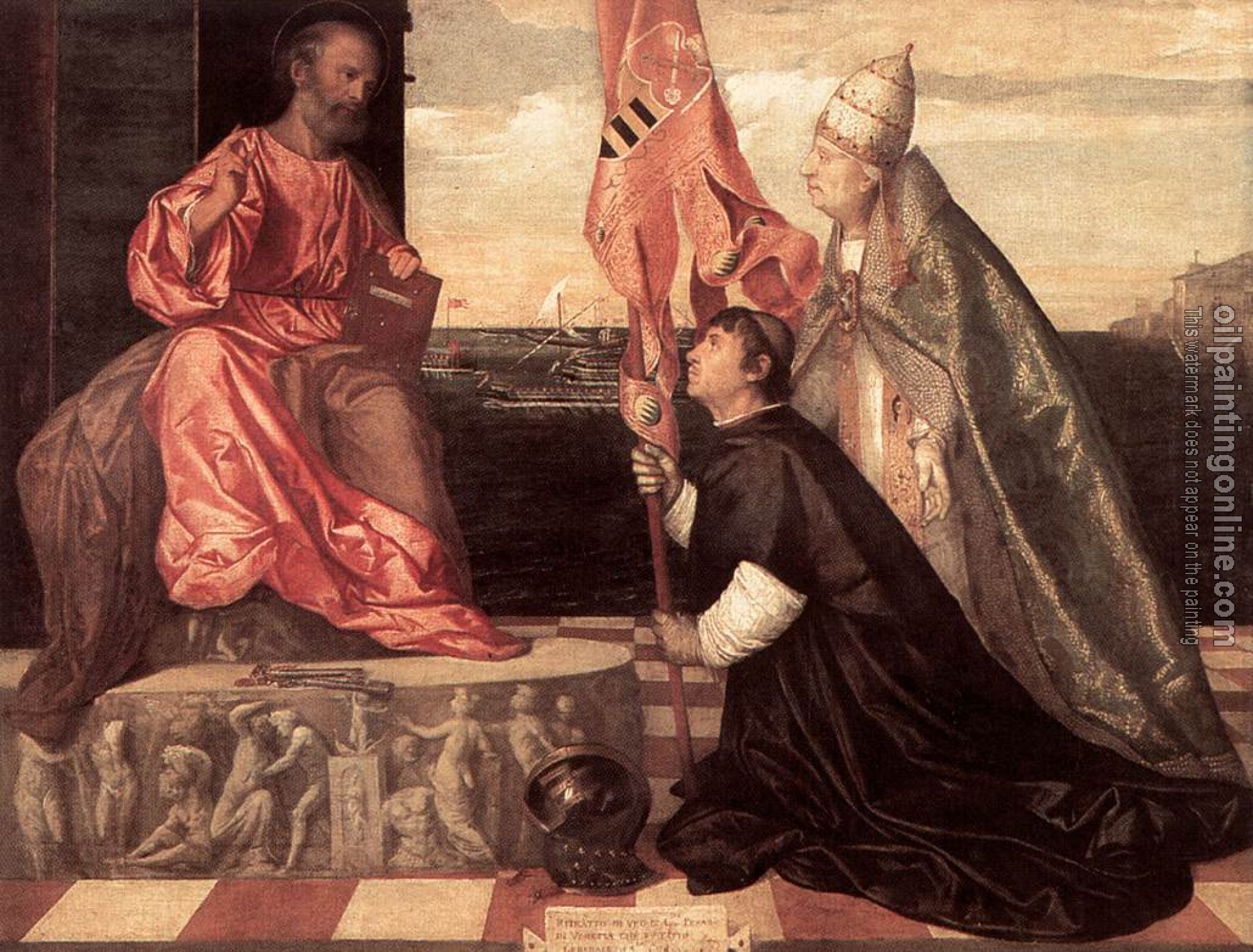 Titian - Tintoretto Pope Alexander IV Presenting Jacopo Pesaro to St Peter